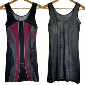 Marvel Hawkeye Bodycon Mesh Back Dress Cosplay Large Fandom